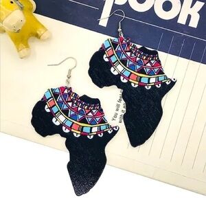Wooden Africa Earrings